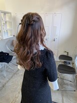 クリアーオブヘアー 池下店(clear OF HAIR)&nbsp;ハーフアップ×ベロアリボン