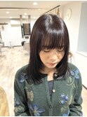 フェイスレイヤー × ミディアムボブ