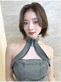イメチェン外ハネボブ美髪ワイドバングレイヤー縮毛矯正/池袋