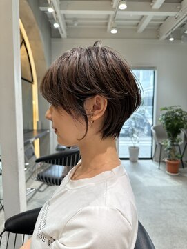 ロンドエニカ 大宮(Lond enika) イメチェン外ハネボブ美髪ワイドバングレイヤーショート/大宮