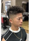 アップバング×スパイキーショート×ソフトツイストパーマ