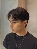 フィフス 神南(fifth) センターパートニュアンスパーマフェザーパーマツーブロック