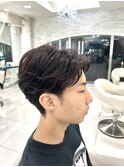 "韓国マッシュセンターパートニュアンスパーマ