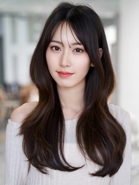 エインアンリー 明治神宮前(AIN.ANLY.) ☆黒髪クラゲヘアーオリーブグレー小顔ココアベージュ韓国ヘア