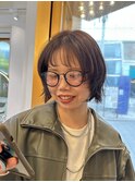 オン眉×レイヤーボブ