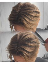 ステラ(STELLA) メンズ/バレイヤージュ/センターパート/ブリーチ&ダブルカラー