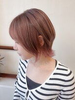 セットアップ 岡山北長瀬店(SET-UP)&nbsp;インナーカラー ピンク ベージュ 裾カラー