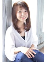 ナナナ パレナ 大津膳所店(nanana parena) 柔らかな艶髪ストレートワンカールスタイル