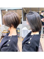 アヴァロン(AVALON) 絶壁解消×くびれ×30代40代50代×前髪長め大人ショートボブ永