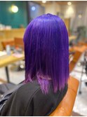 紫髪 purple ボブディ ケアブリーチ 韓国 塩基性カラー クロマid