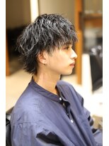 フリーク バーバーショップ 都島店(FREAK BARBER SHOP)&nbsp;韓国風モテ波打ちツイストスパイラルマッシュウルフ