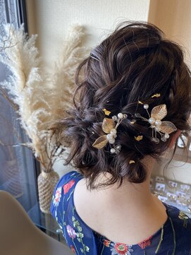 ヘアクリエイションソウル(Hair creation Sowl) 【 Sowl 】金箔×ミディアムボブアレンジ