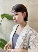 ボブ/ミニボブ/切りっぱなし/前髪/顔周りカット/銀座一丁目