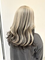 ラヴェストバイフレイスウェル(LOVEST by frace well)&nbsp;アンブレラカラー　ホワイトベージュ×地毛風黒髪