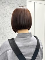 ラフ 新宿(Laff)&nbsp;新宿 前下がりボブ 切りっぱなしボブ ショートボブ 縮毛矯正