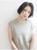前髪なし/20代30代40代/白髪/ショート/ボブ分け目なしショート