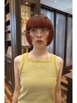 ナビッジ(NABIGE)&nbsp;顔まわりにレイヤーのオレンジボブ