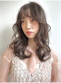韓国カール顔周り姫カットレイヤーカットブリーチなし[原宿]