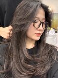 かきあげ前髪 レイヤーカット ロングレイヤー