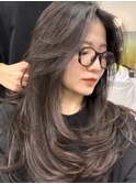 かきあげ前髪 レイヤーカット ロングレイヤー