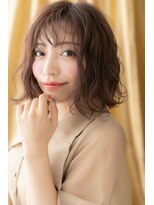 カバーヘア ブリス 上尾西口店(COVER HAIR bliss)&nbsp;くすみベージュアッシュ外ハネくびれミディアムY上尾30代40代