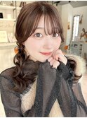 シースルーバング網おろしツインテール