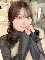 ミミバイカシュカシュ(mimi by cache cache)&nbsp;シースルーバング網おろしツインテール