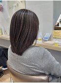 くびれヘア/アプリコットオレンジ/ハイライトカラー/守谷/白髪