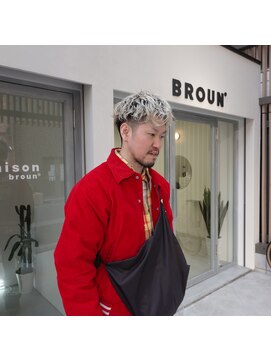 ブラウン(BROUN) メンズ、波巻きスパイラル