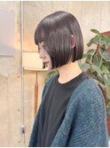 イメチェン/ホワイトブロンド/外ハネボブ/美髪/栄/矢場町k34