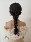 結婚式お呼ばれ・二次会 編みおろしヘアセット