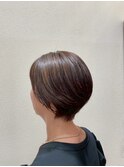 ひし形コンパクトショート＊奥行きショート＊マロンベージュ