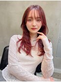 Aimee 町田　ワインレッド×レイヤーカット