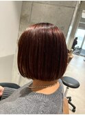 切りっぱなしボブ×シアーベージュ＃立川＃立川駅＃縮毛矯正