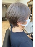 白髪ぼかし40代50代60代グレージュショート