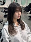 韓国レイヤーカット/顔周り/モカベージュ/古荘竜生