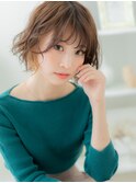 イヤリングカラー韓国風ゆるふわボブパーマA2上尾20代30代40代!