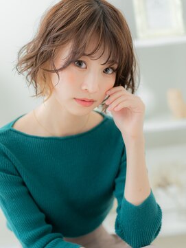 カバーヘア 上尾西口店(COVER HAIR) イヤリングカラー韓国風ゆるふわボブパーマA2上尾20代30代40代!