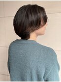 センターパート×ニュアンスパーマ