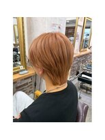 クラビス プラチノ(CLAVIS PRATINO)&nbsp;メンズカット　ダブルカラー　ブリーチ　オレンジベージュ