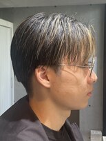 ブルニール 中崎町(BLEUNIR) ハイライト センターパート 韓国メンズ マッシュ