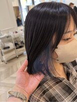 ニューヨークニューヨーク なんば道頓堀店(NYNY)&nbsp;ボブ×インナカラーネモフィラブルー