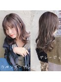 透明感 × くびれアッシュグレージュ