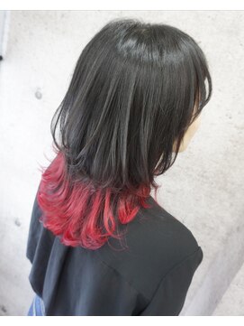 ヘアテリア リュウ 大塚(hair teria ryu) ロングウルフ×インナーレッド