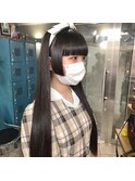 カチューシャやヘッドドレスにも＊姫カットロング