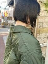 コフィー バイ メルト 吉祥寺(cofy by melt)&nbsp;【三ツ井純】切りっぱなしボブ外はねボブ地毛ダークアッシュ