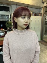 シールドヘアー 沖縄 新都心(C'LD Hair)&nbsp;【C’LD 】ピンク/ピンクベージュ/切りっぱなしボブ/ボブ/カット