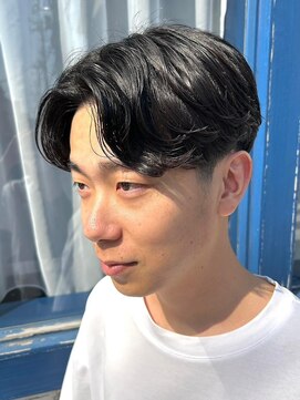 メンズココ 清澄白河店(MENS COCO) ニュアンスパーマセンターパートコンマヘアツーブロック