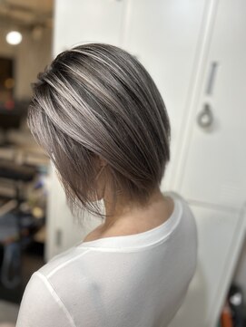 ラフ 難波店(LAFF) #セミディ#シアーカラー#ショートヘア#姫カット#ダークアッシュ