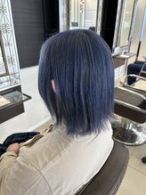 ミューズ おゆみ野店(HAIR & NAIL MUSE) ブリーチ１回寒色系カラーブルー
